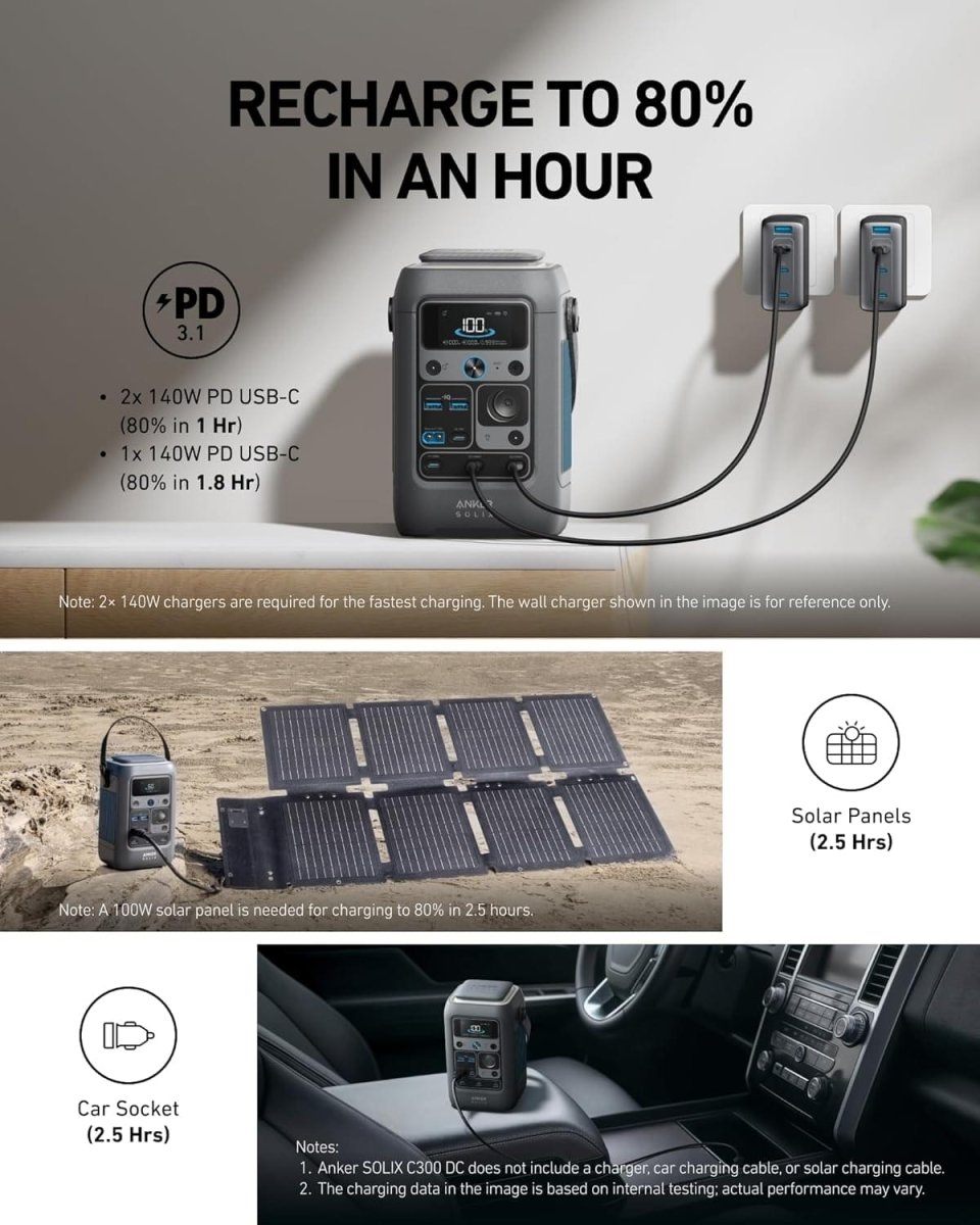 Anker SOLIX C300X DC - 288Wh - TeqClub.com
