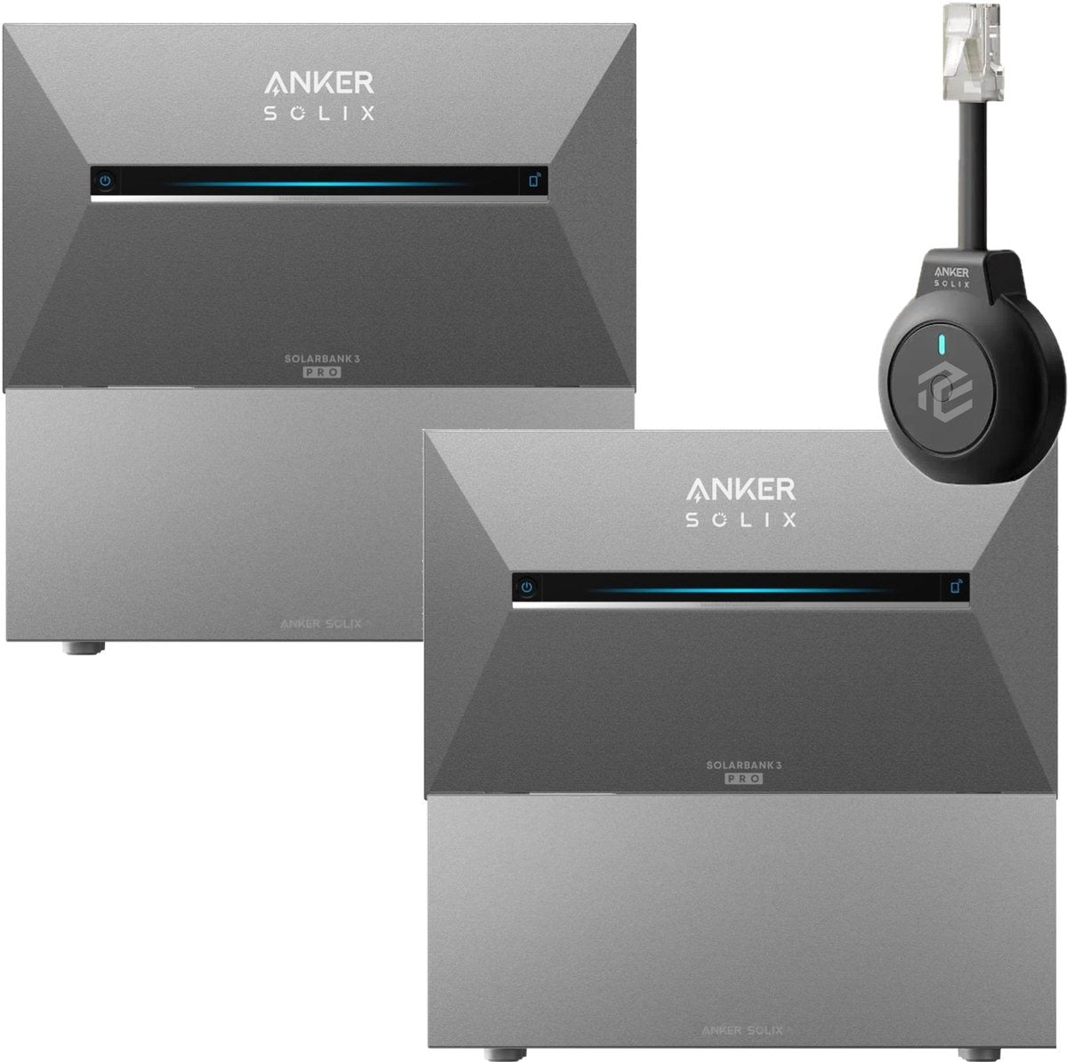 Anker SOLIX - Home Battery Bundle - E2700 Pro (x2) + BP2700 (x2) - 10.8 kWh P1 Meter - TeqClub.com