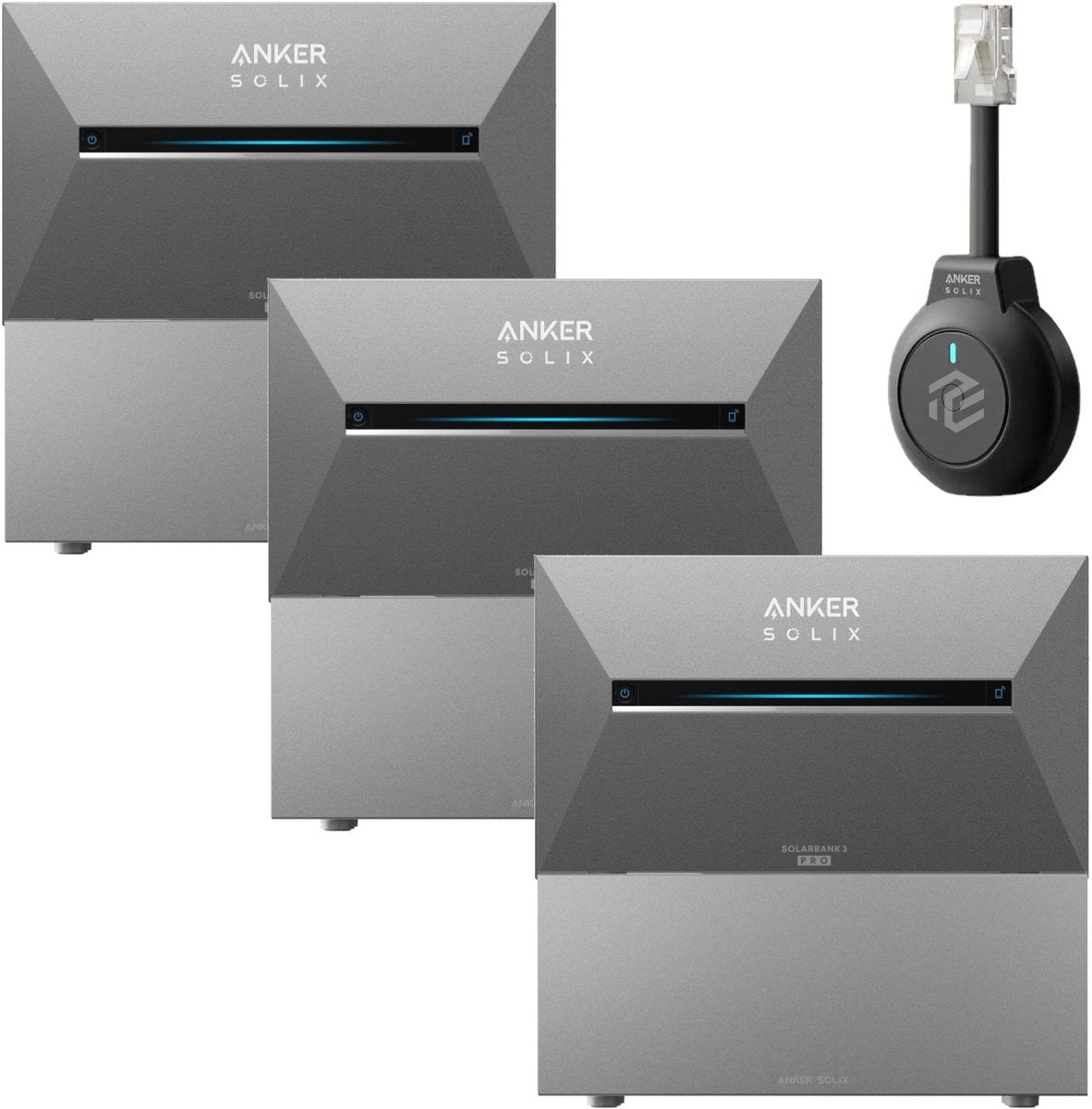 Anker SOLIX - homebattery Bundle - E2700 Pro (x3) + BP2700 (x3) - 16.1 kWh & P1 Meter - TeqClub.com