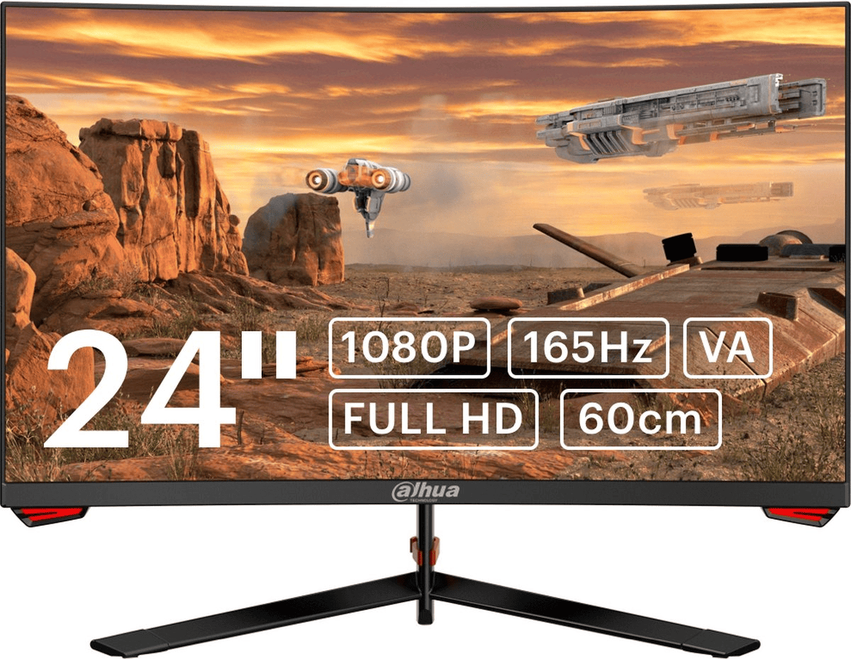 Dahua Curved Full HD VA Gaming Monitor - 24inch - 165Hz - TeqClub.com