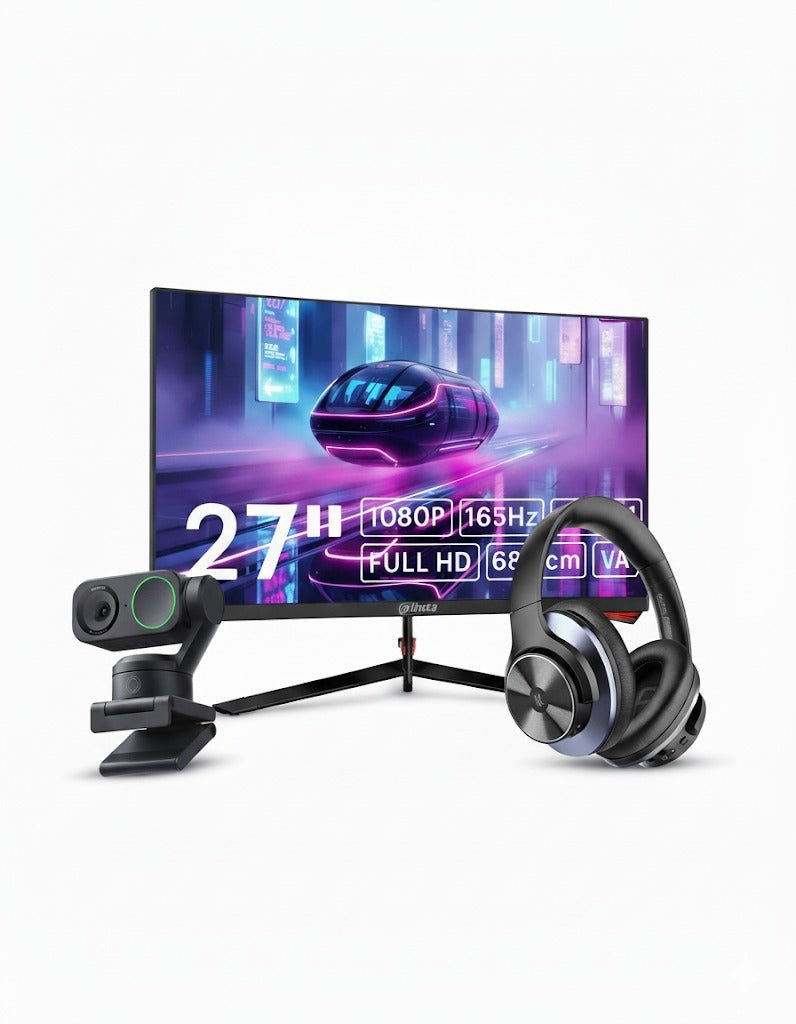Dahua Streamer Bundle: Insta360 Link 2, Curved Monitor & OneOdio A10 - TeqClub.com