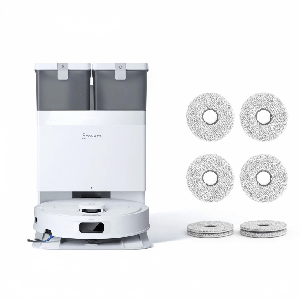 ECOVACS DEEBOT T30C WHITE GEN 2 EU + 4x Washable Mopping Pads Bundle - TeqClub.com