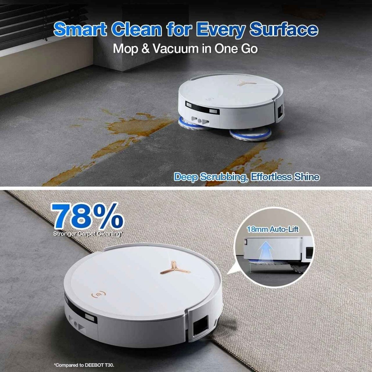 ECOVACS DEEBOT T50 MAX PRO OMNI WHITE - TeqClub.com