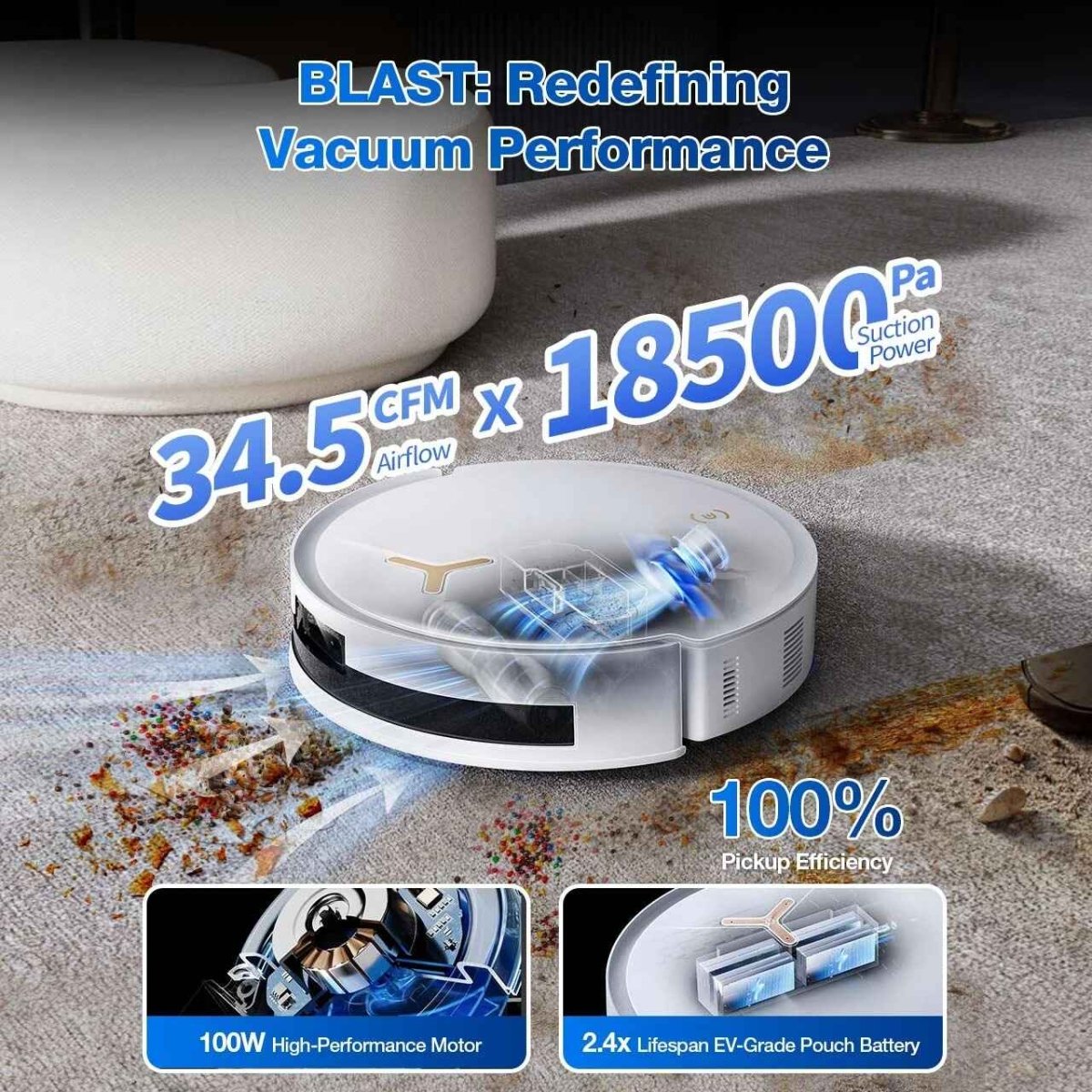 ECOVACS DEEBOT T50 MAX PRO OMNI WHITE - TeqClub.com
