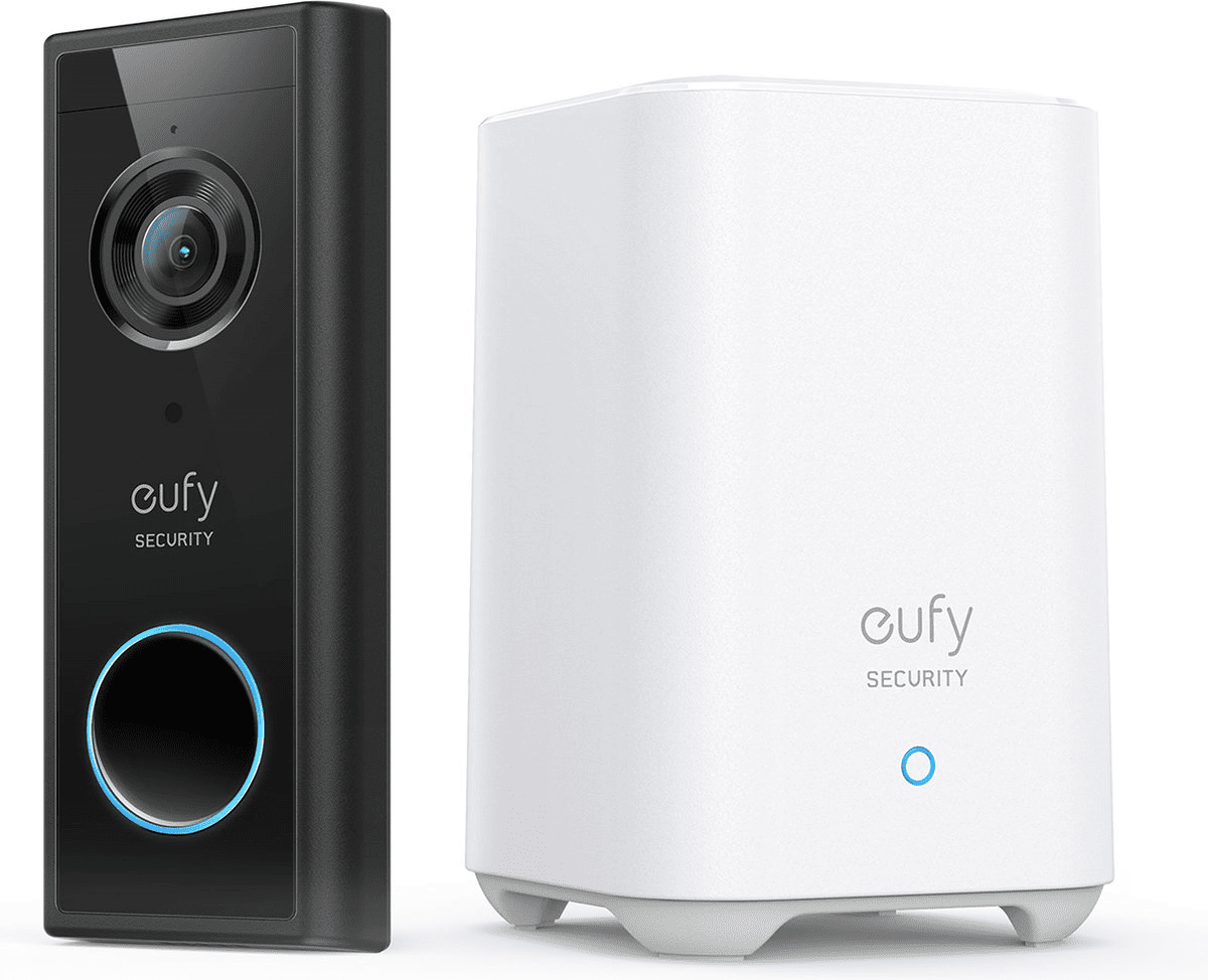 Eufy Black Video Doorbell 2K & HomeBase 2 - TeqClub.com