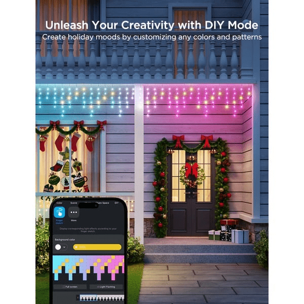 Govee Icicle Lights - 20M Bundle | 2x 10M Smart LED Icicle Strips - TeqClub.com