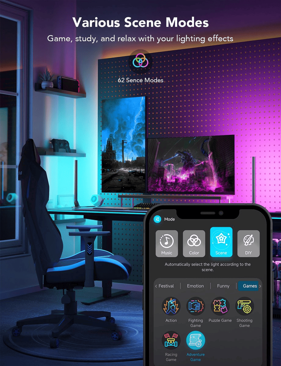 Govee RGBIC Gaming Light Bars H6047 - TeqClub.com