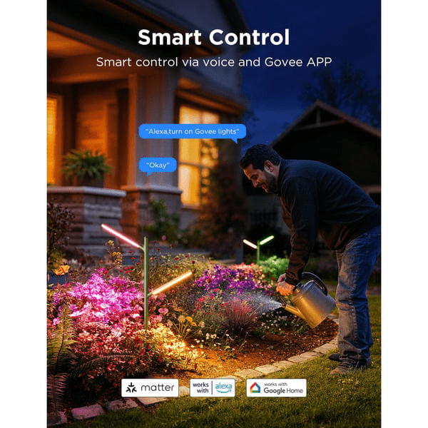 Govee Smart Outdoor Lighting Bundle – Garden Lights & Wall Light - TeqClub.com