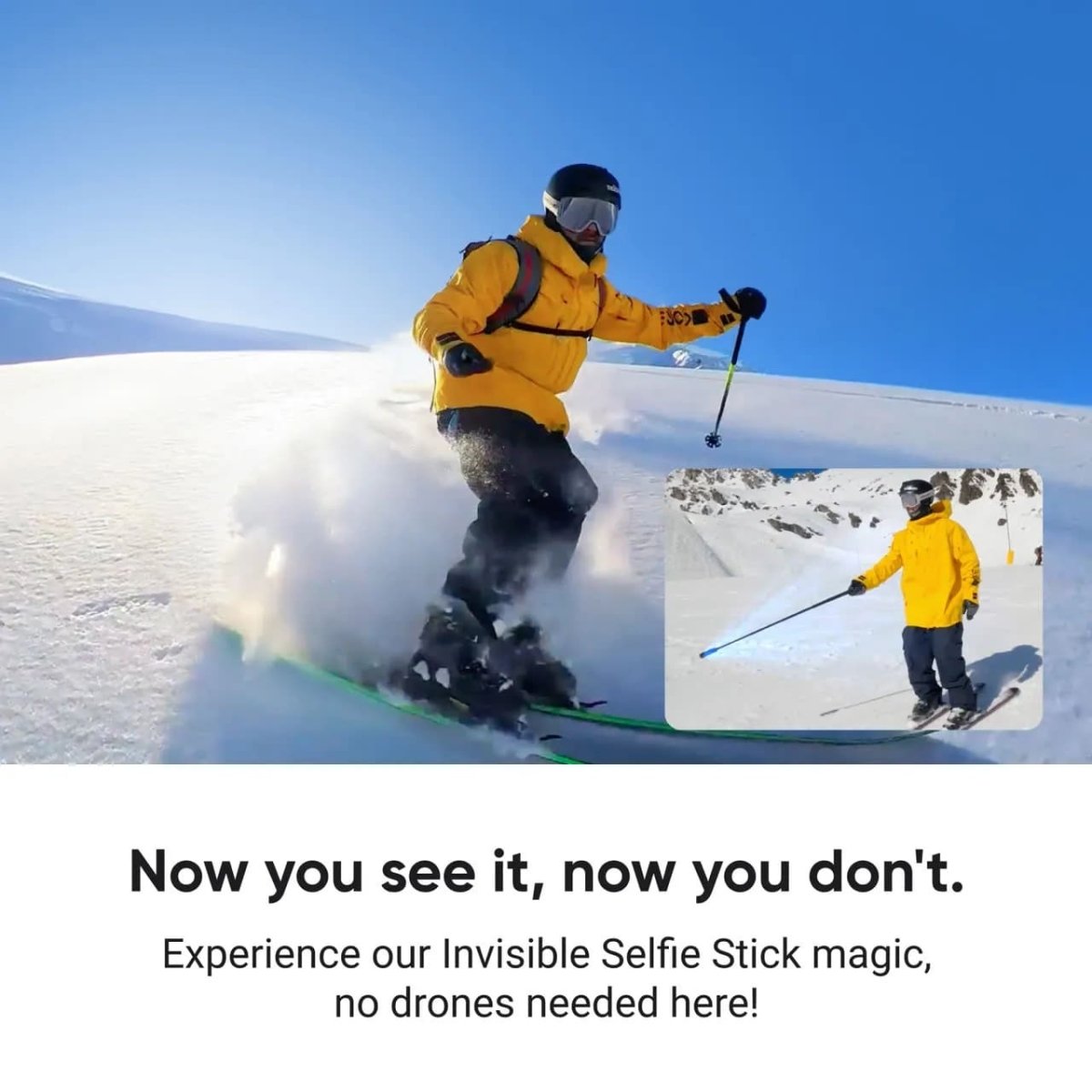 Insta360 114cm Invisible Selfie Stick - Standard - TeqClub.com