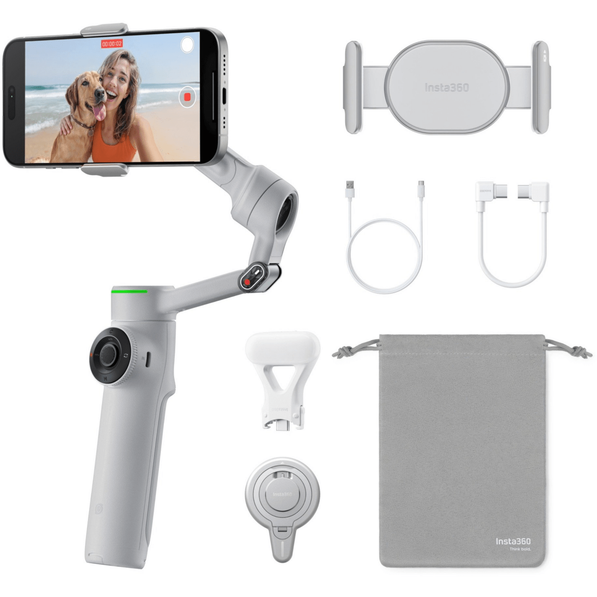 Insta360 Flow 2 Pro Creator Kit Stone Grey - TeqClub.com