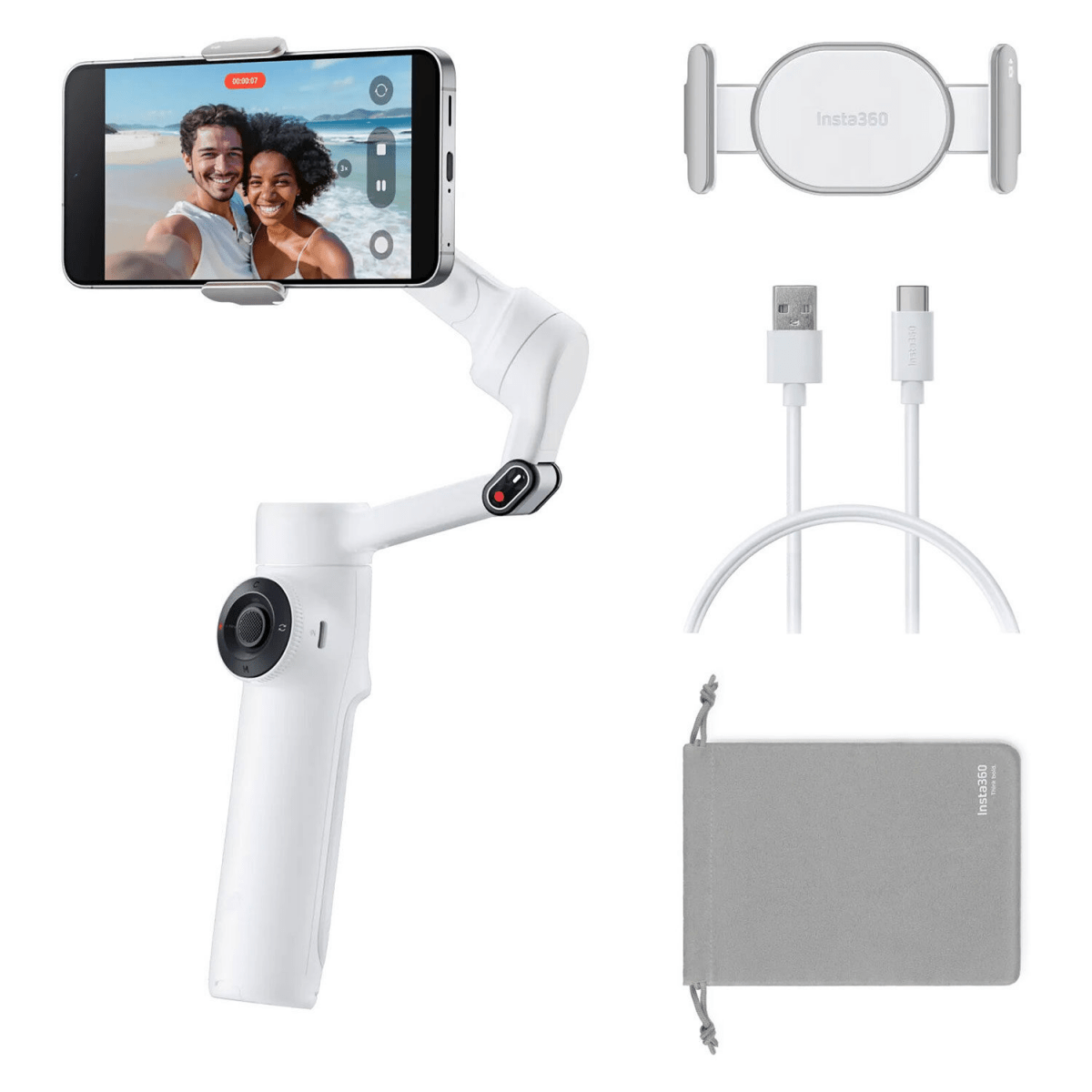Insta360 Flow 2 Standard Bundle / Summit White - TeqClub.com
