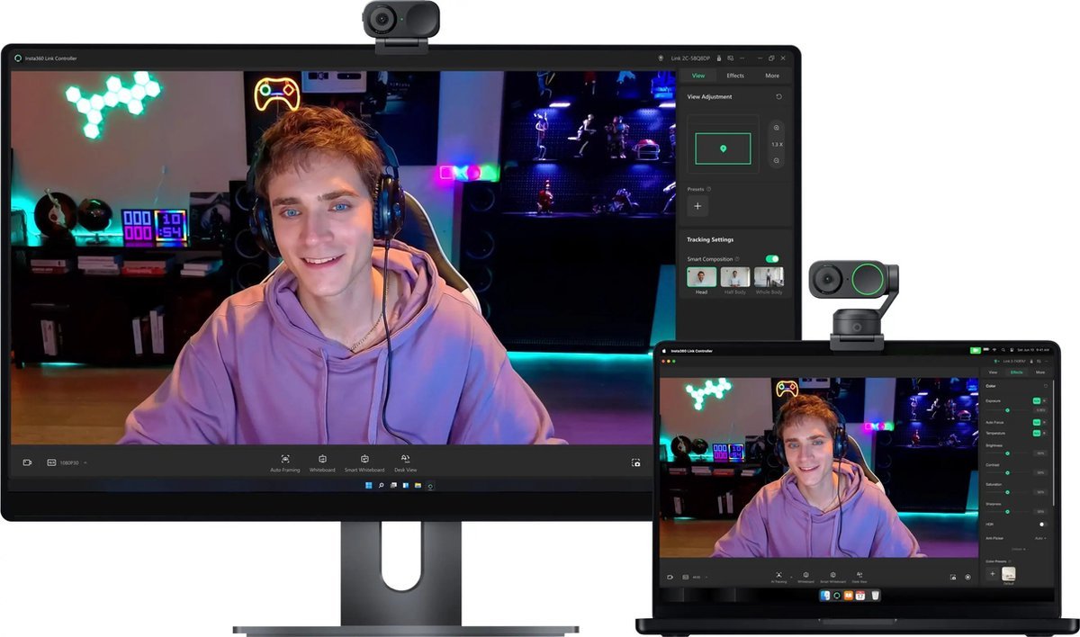 Insta360 Link 2C Stand Bundle - with Mini 2 - in - 1 Tripod - TeqClub.com