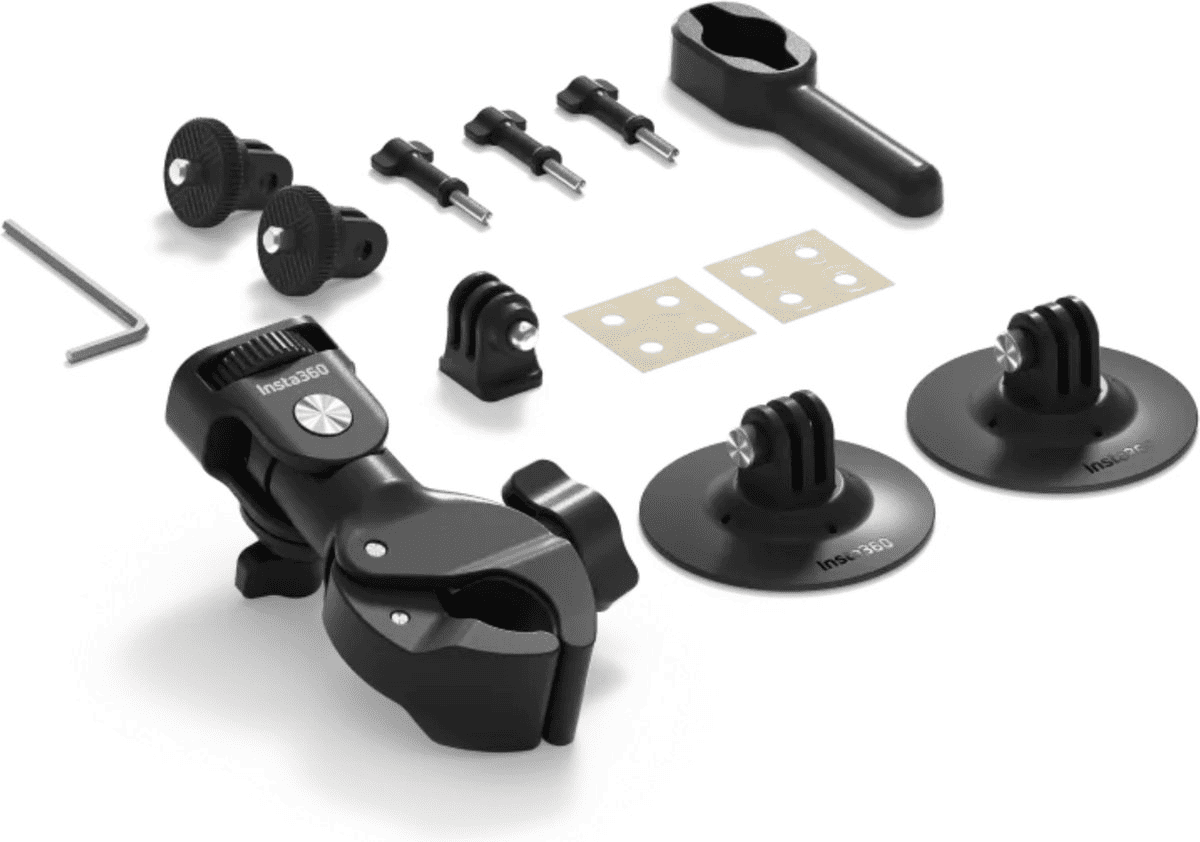 Insta360 Motorcycle (Upgrade) Selfiestick Bundle - X5 X4, X3, X2, RS, GoPro, DJI Action 3, Action 4 - TeqClub.com