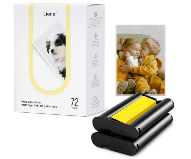 Liene Photo Sticker Cutter Paper 72 Sheets & 1 Ink - TeqClub.com