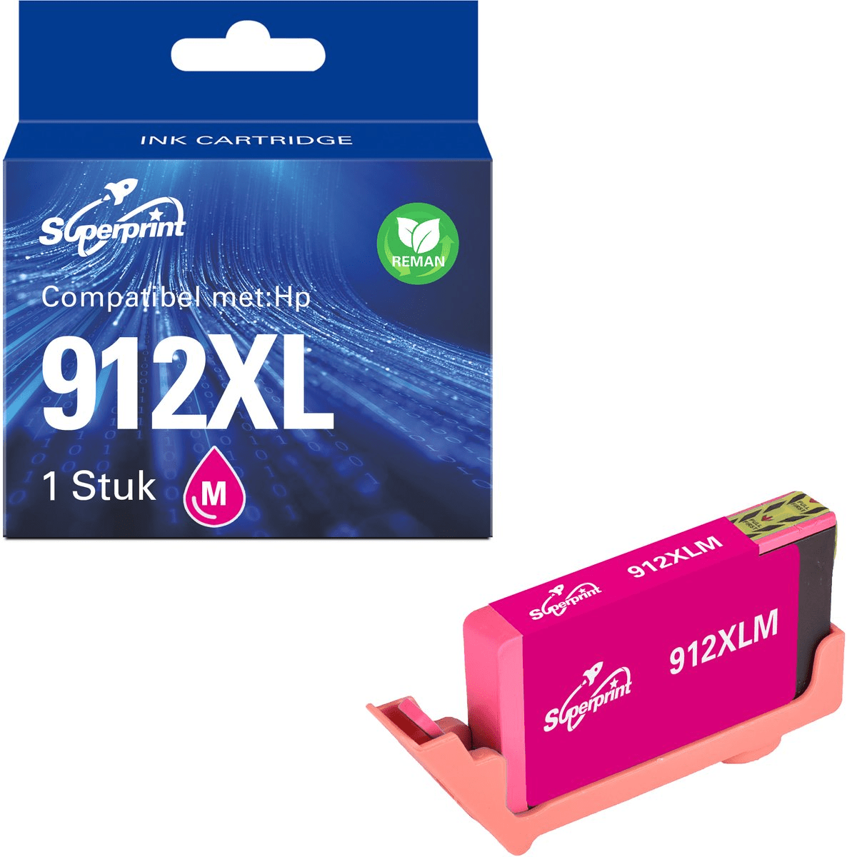 Ninestar GP3300DW Magenta Ink Cartridge (HP 912XL Compatible) - TeqClub.com