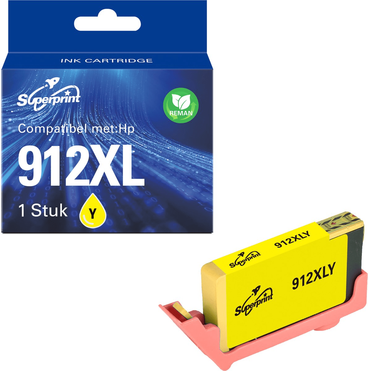 Ninestar SP - BTN1050 - L Compatible HP 912XL Yellow Ink Cartridge - TeqClub.com
