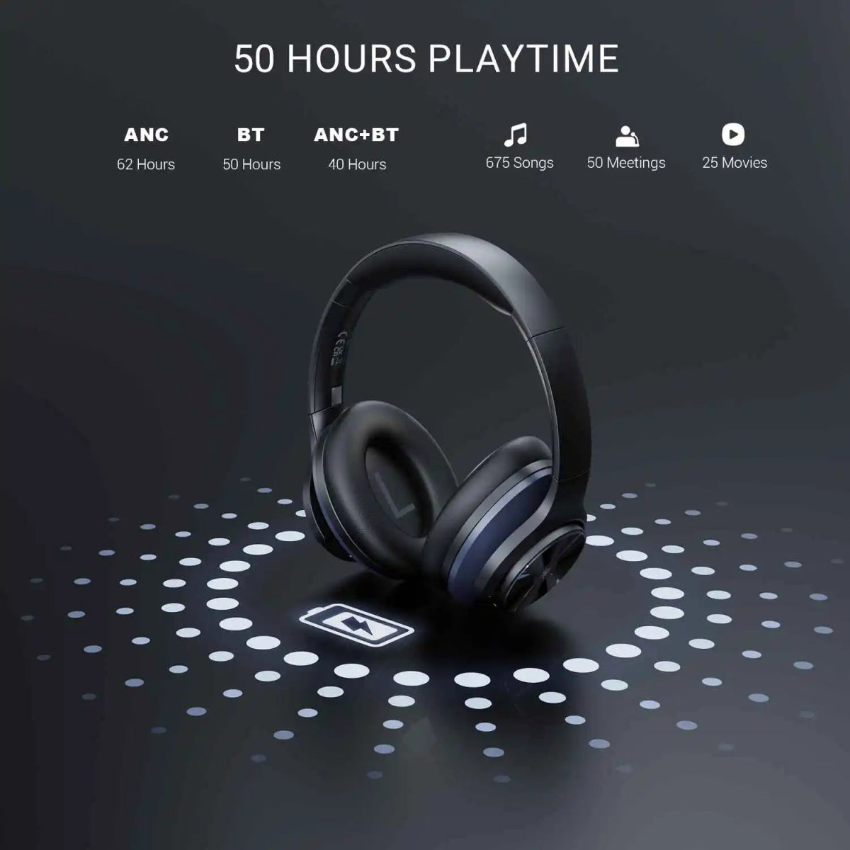 OneOdio Bluetooth Focus A10 Black Headphones - TeqClub.com