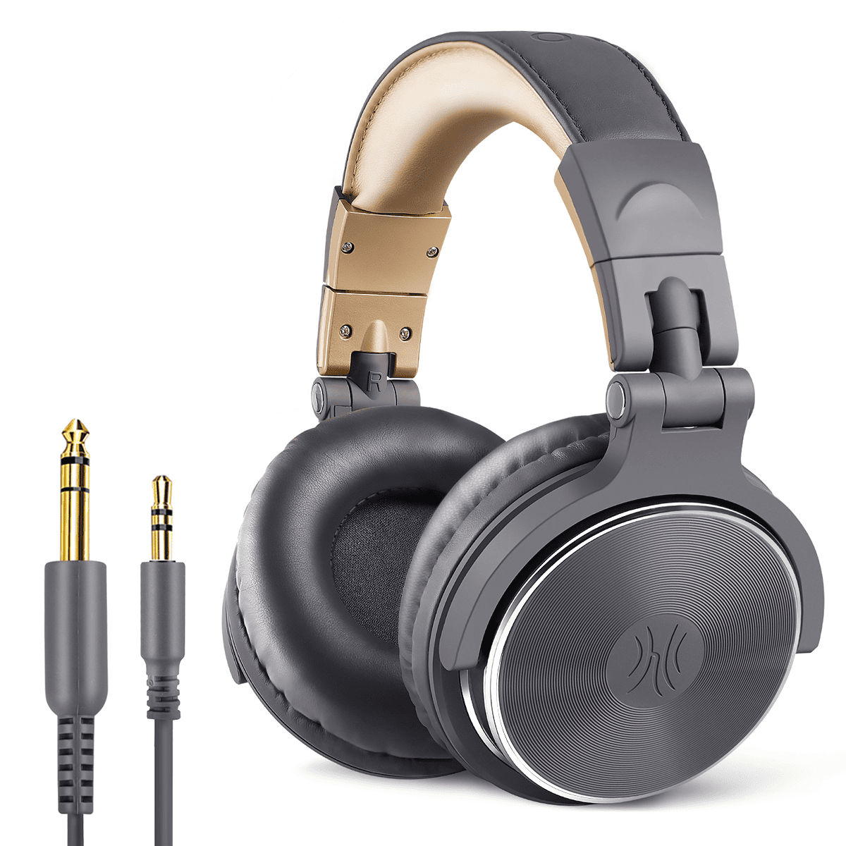 OneOdio Wired Pro 10 Grey Gold Headphones - TeqClub.com