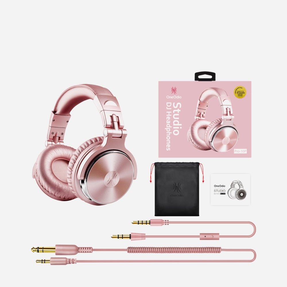 OneOdio Wired Pro 10 Rose Gold Headphones - TeqClub.com