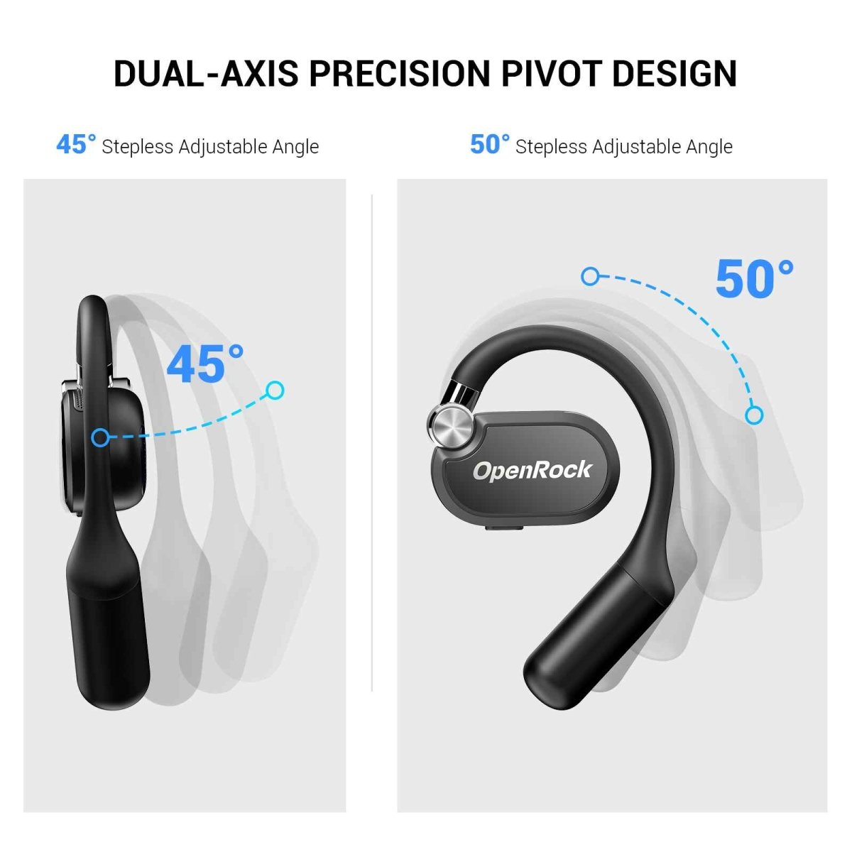OpenRock X Black Bluetooth Sport Earbuds - TeqClub.com
