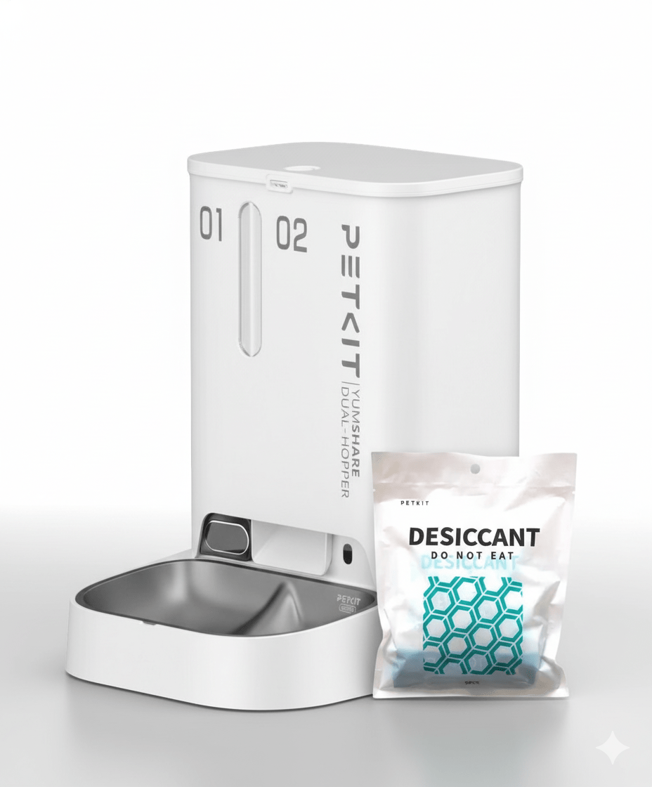 PETKIT - YumShare Dual - Hopper & PETKIT - Feeder Desiccant bundle - TeqClub.com