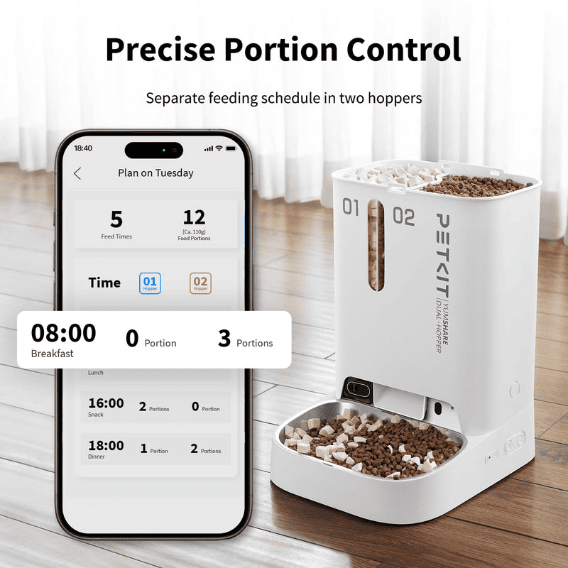 PETKIT YumShare Dual Hopper with Camera - TeqClub.com