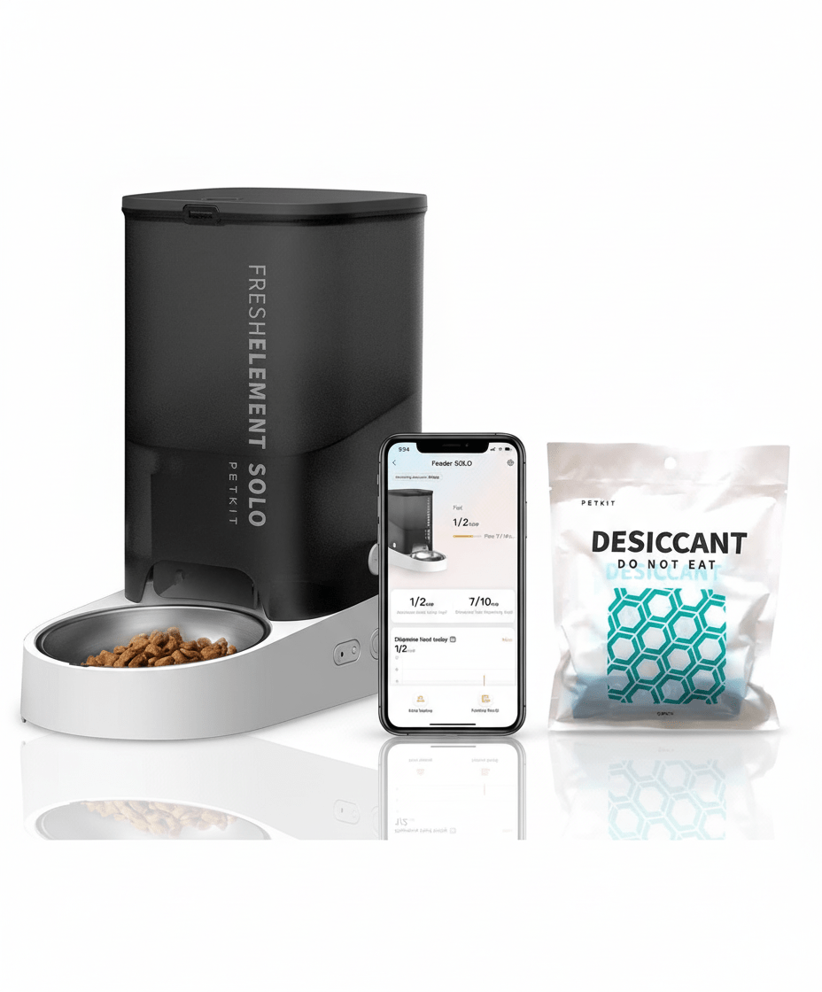 PETKIT - YumShare Solo met Camera new grey & PETKIT - Feeder Desiccant - TeqClub.com