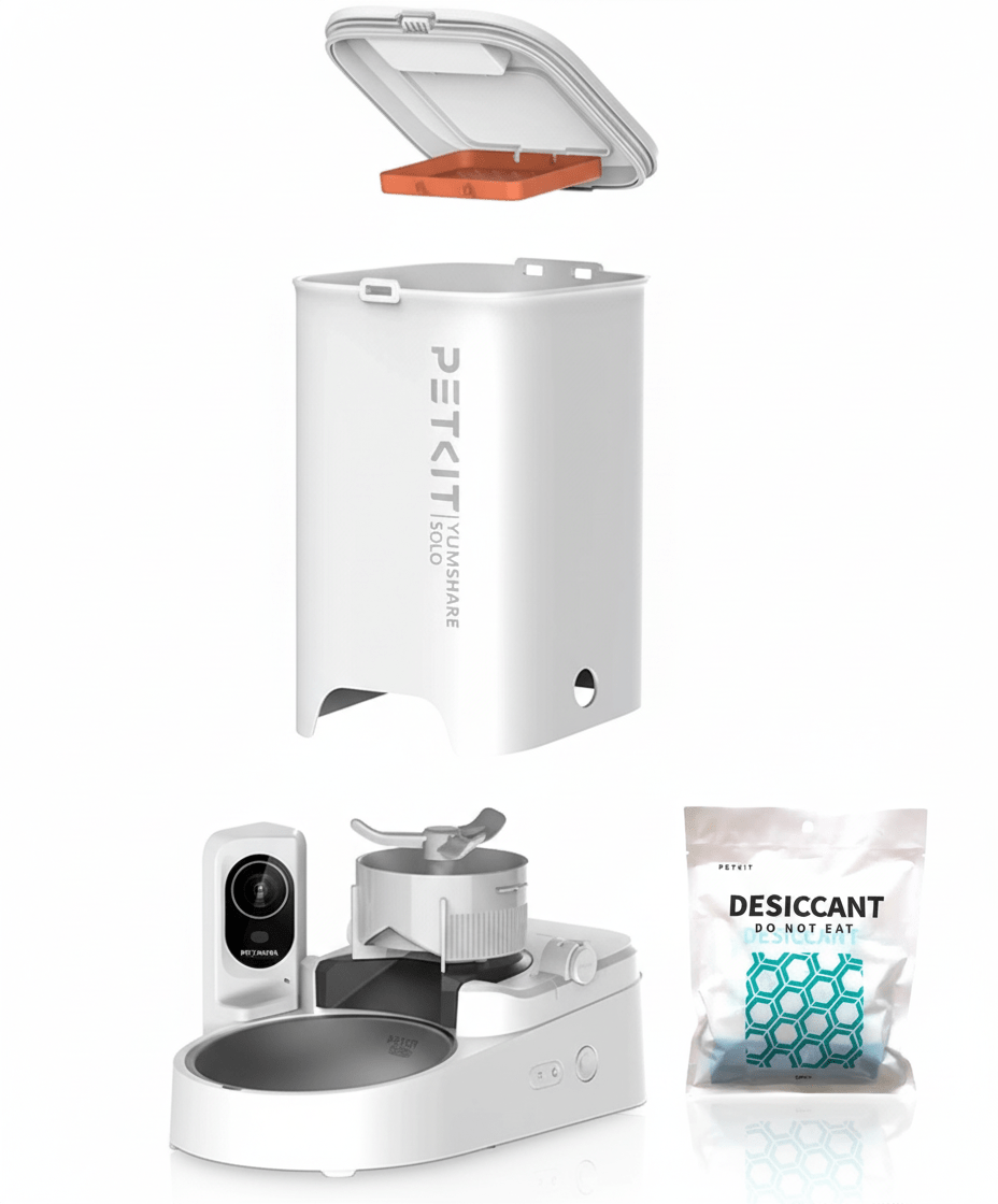 PETKIT - YumShare Solo met Camera White & PETKIT - Feeder Desiccant bundle - TeqClub.com