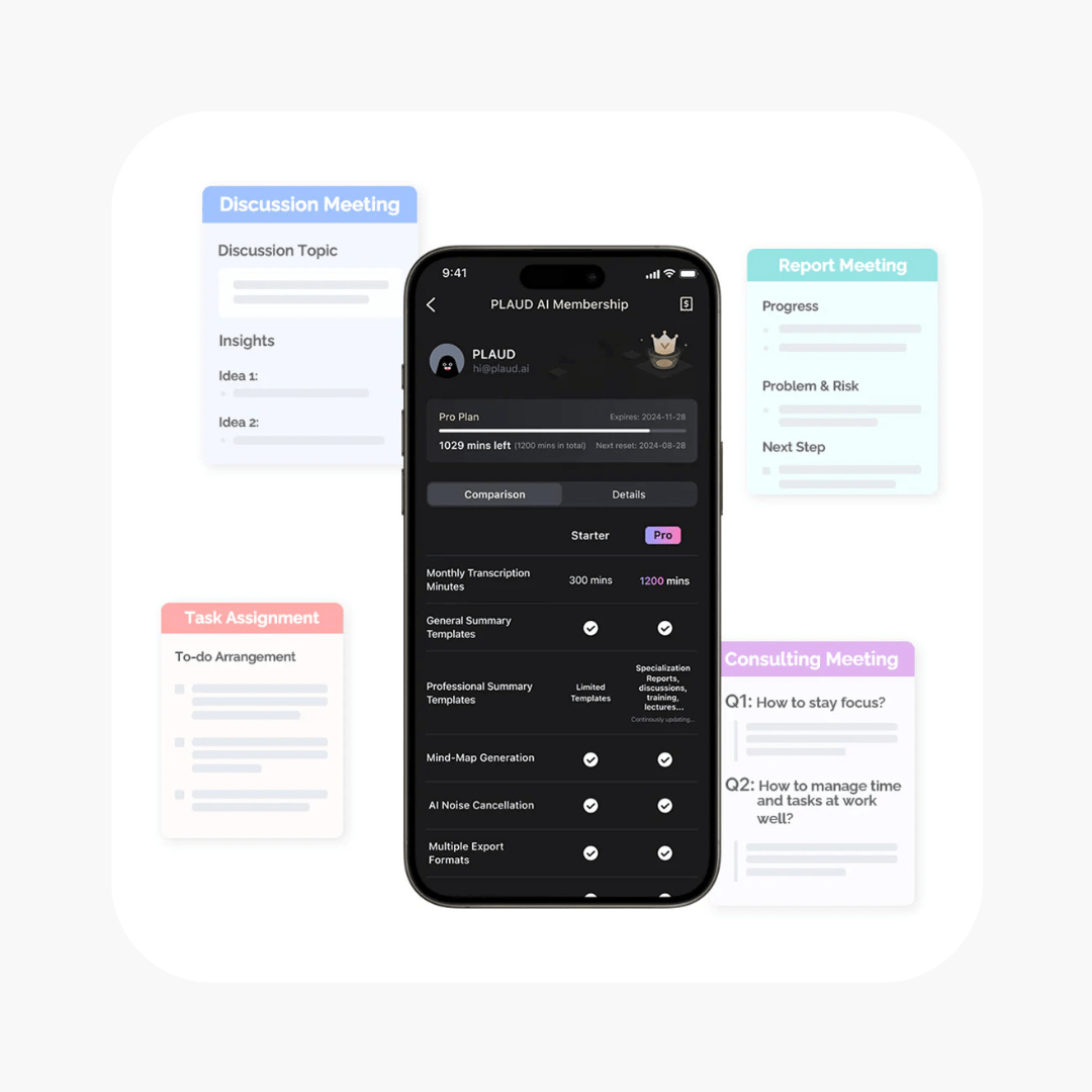 PLAUD NOTE Starlight - Pro Plan Bundle - TeqClub.com