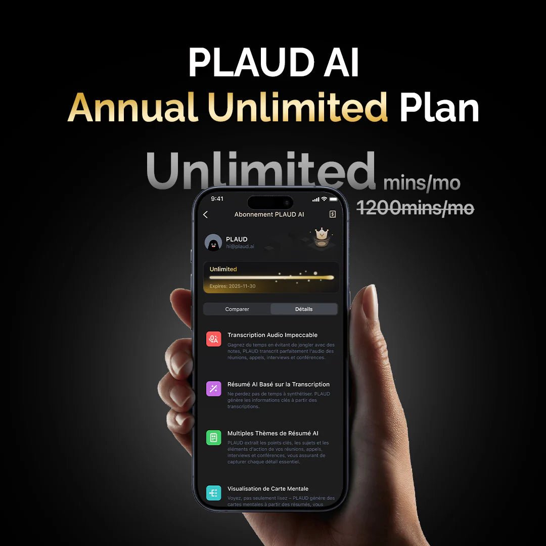 PLAUD NOTE Starlight - Unlimited Plan Bundle - TeqClub.com
