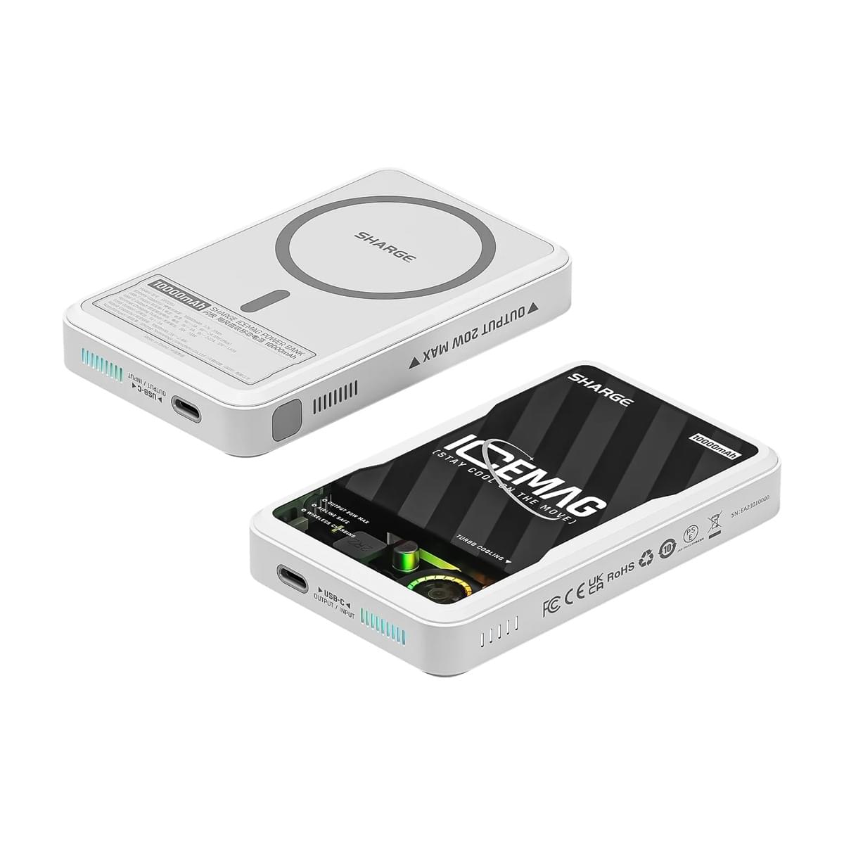 Sharge ICEMAG - MagSafe Powerbank with Active Cooling Fan - TeqClub.com
