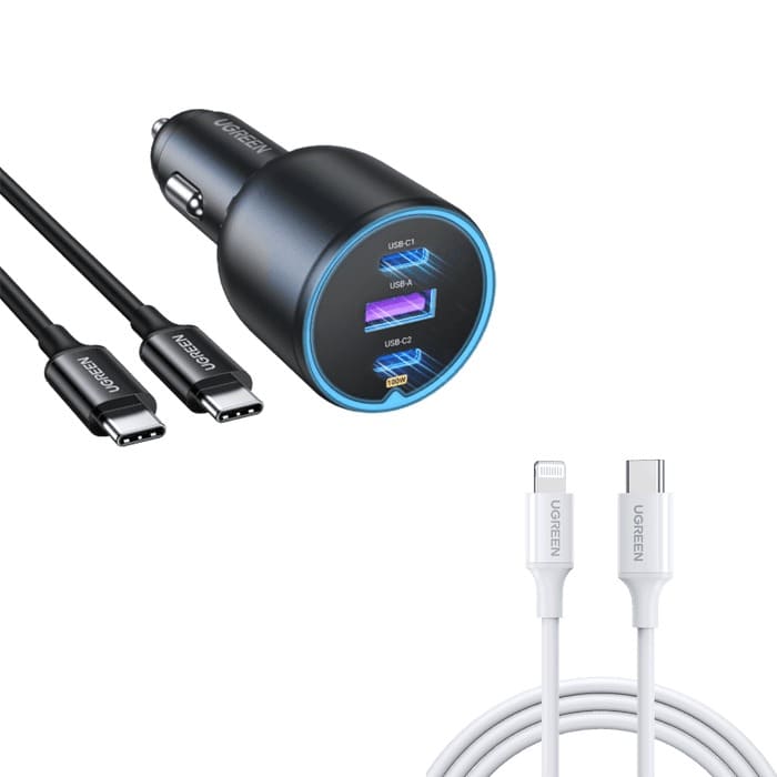 UGREEN 130W 3 - Port Fast Car Charger - TeqClub.com