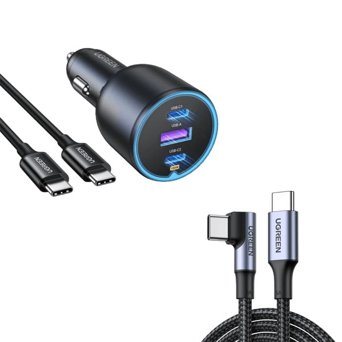 UGREEN 130W 3 - Port Fast Car Charger - TeqClub.com