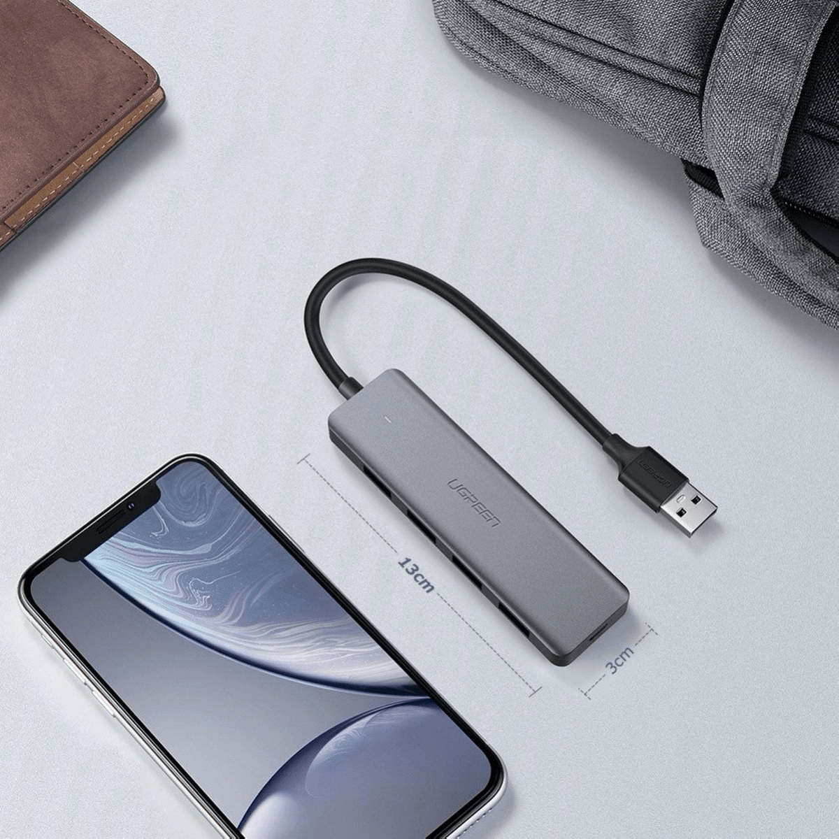 UGREEN 4 - Port USB 3.0 Hub with USB - C Power Supply - TeqClub.com
