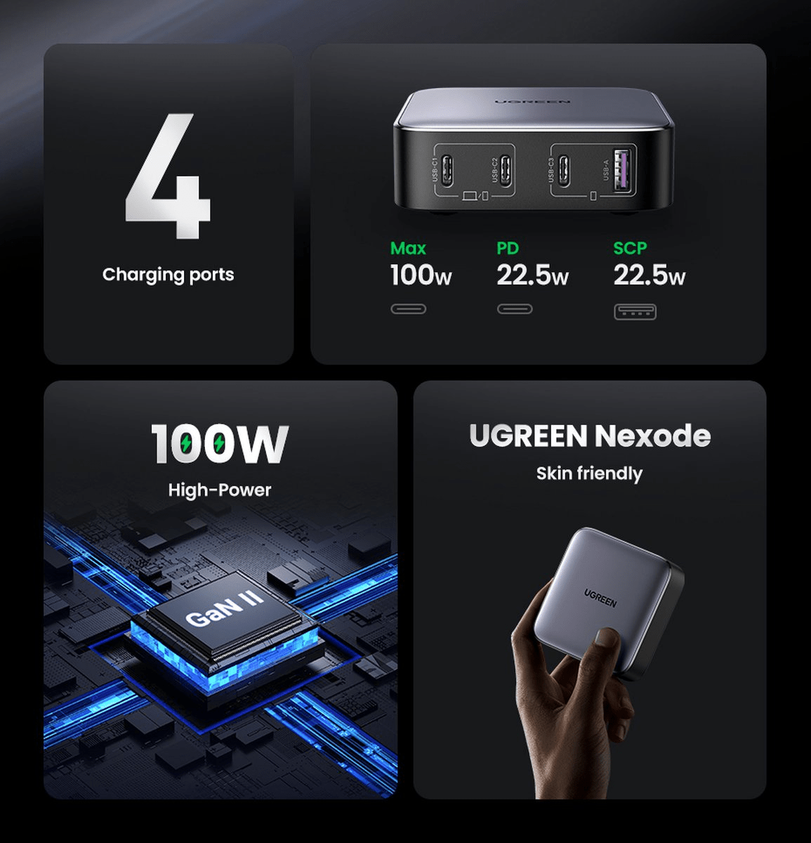 UGREEN Nexode 100W Desktop Charger EU - TeqClub.com