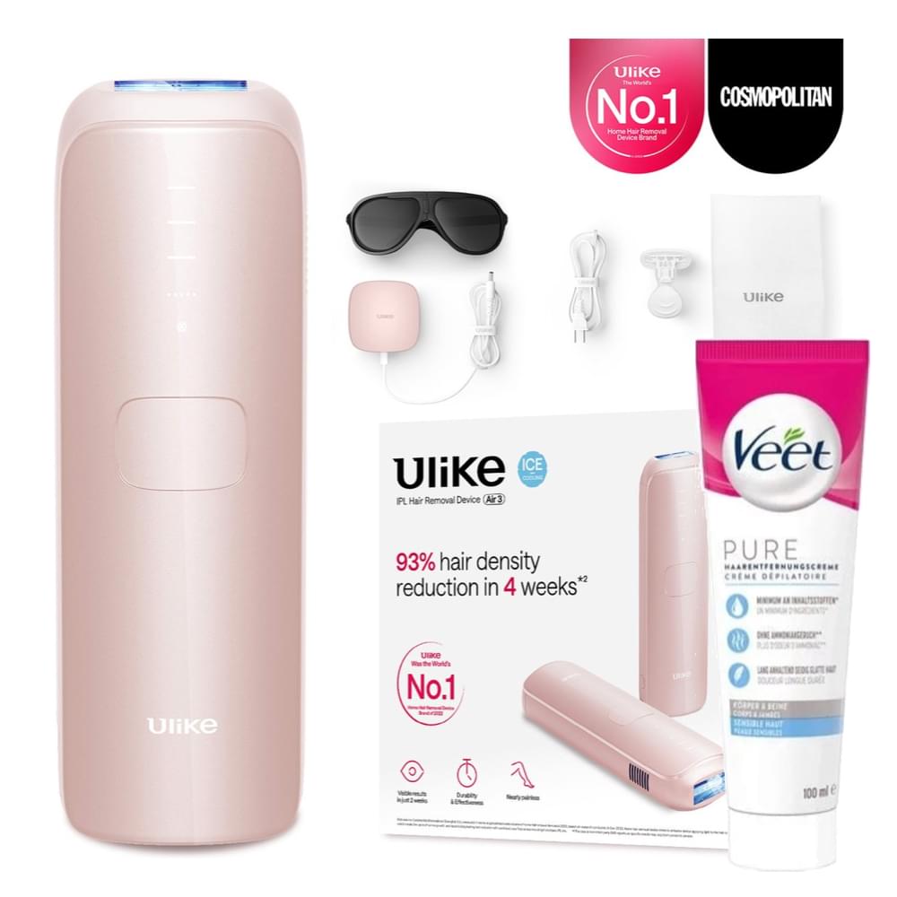 Ulike Smooth Skin Bundle – Ulike Air 3 Pink + Hair Removal Cream - TeqClub.com
