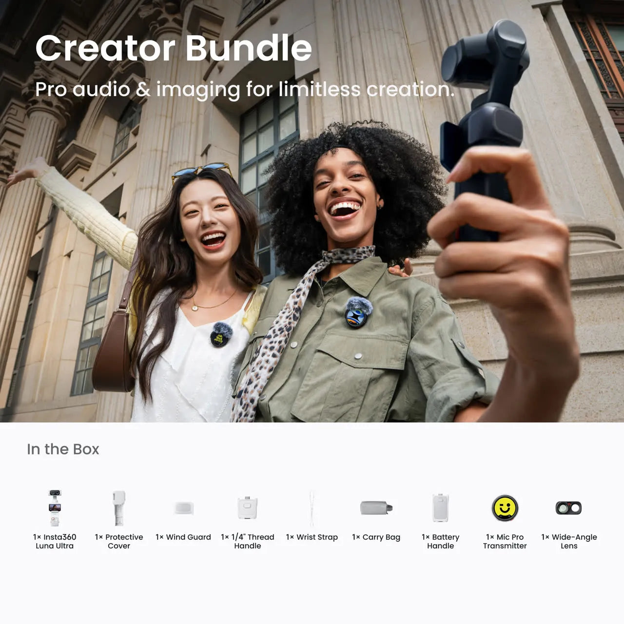 Insta360 Luna Ultra Creator Bundle Stellar White