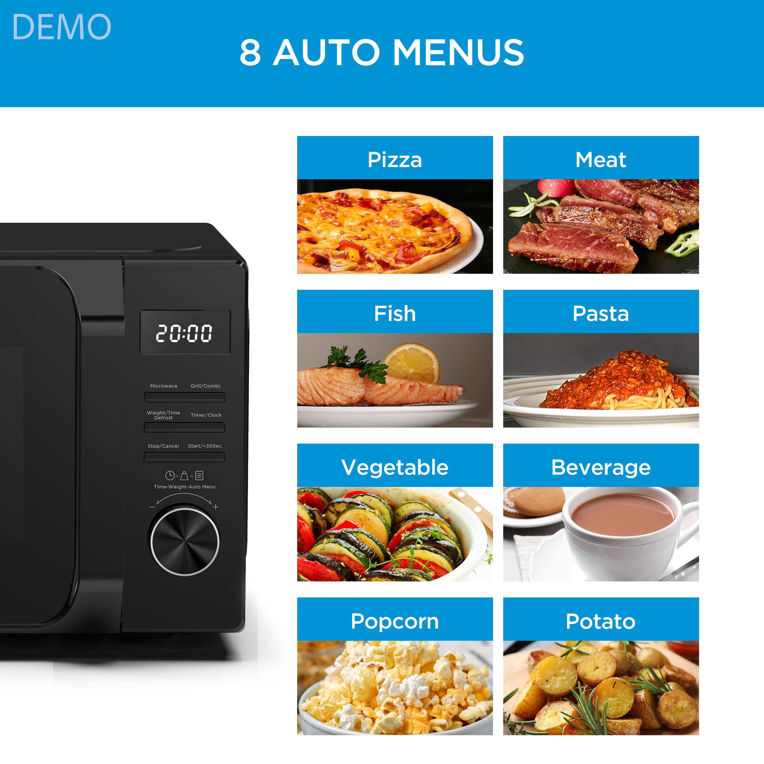 Midea MWO Black Microwave + Grill