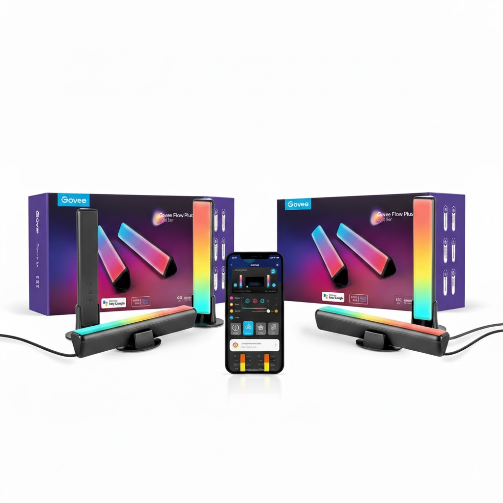 Govee Flow Plus RGBICWW Smart Light Bars (Double Set – 4 Light Bars Total)