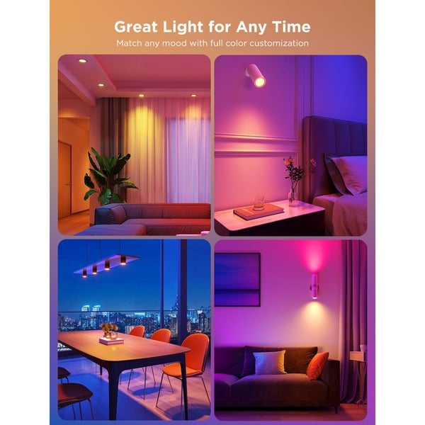 Govee Smart LED Bulb Bundle – 2x GU10 + 1x E27 RGBWW