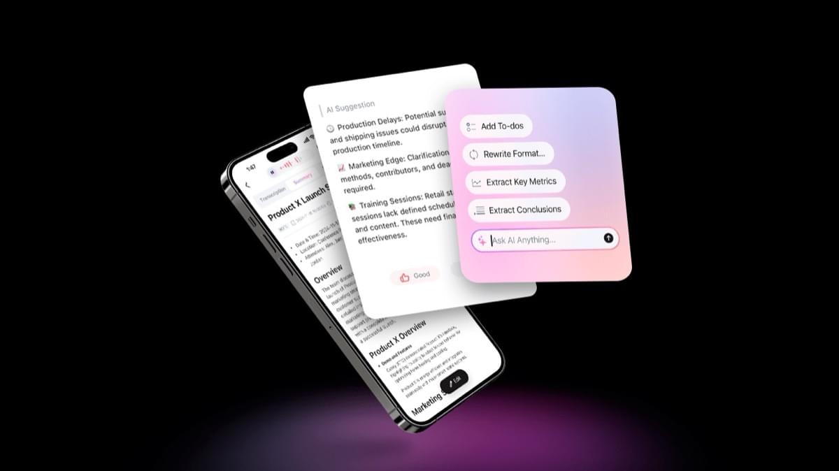 PLAUD NOTE Silver Power Bundel – LLM Empowered AI Voice Recorder – AI Memorecorder