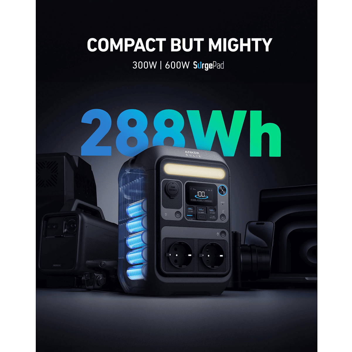 Anker SOLIX C300X plus PS60 Portable Solar Panel - TeqClub.com