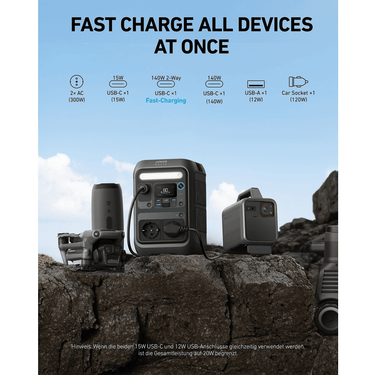 Anker SOLIX C300X plus PS60 Portable Solar Panel - TeqClub.com