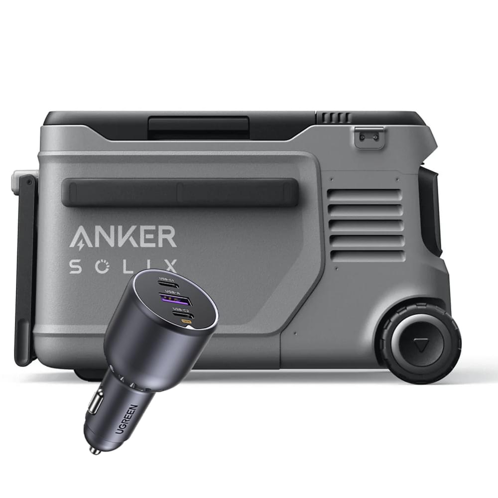 Anker SOLXI Everfrost Powered Cooler 2 - 23L + UGREEN 3 - Port 130W Fast Car Charger - TeqClub.com