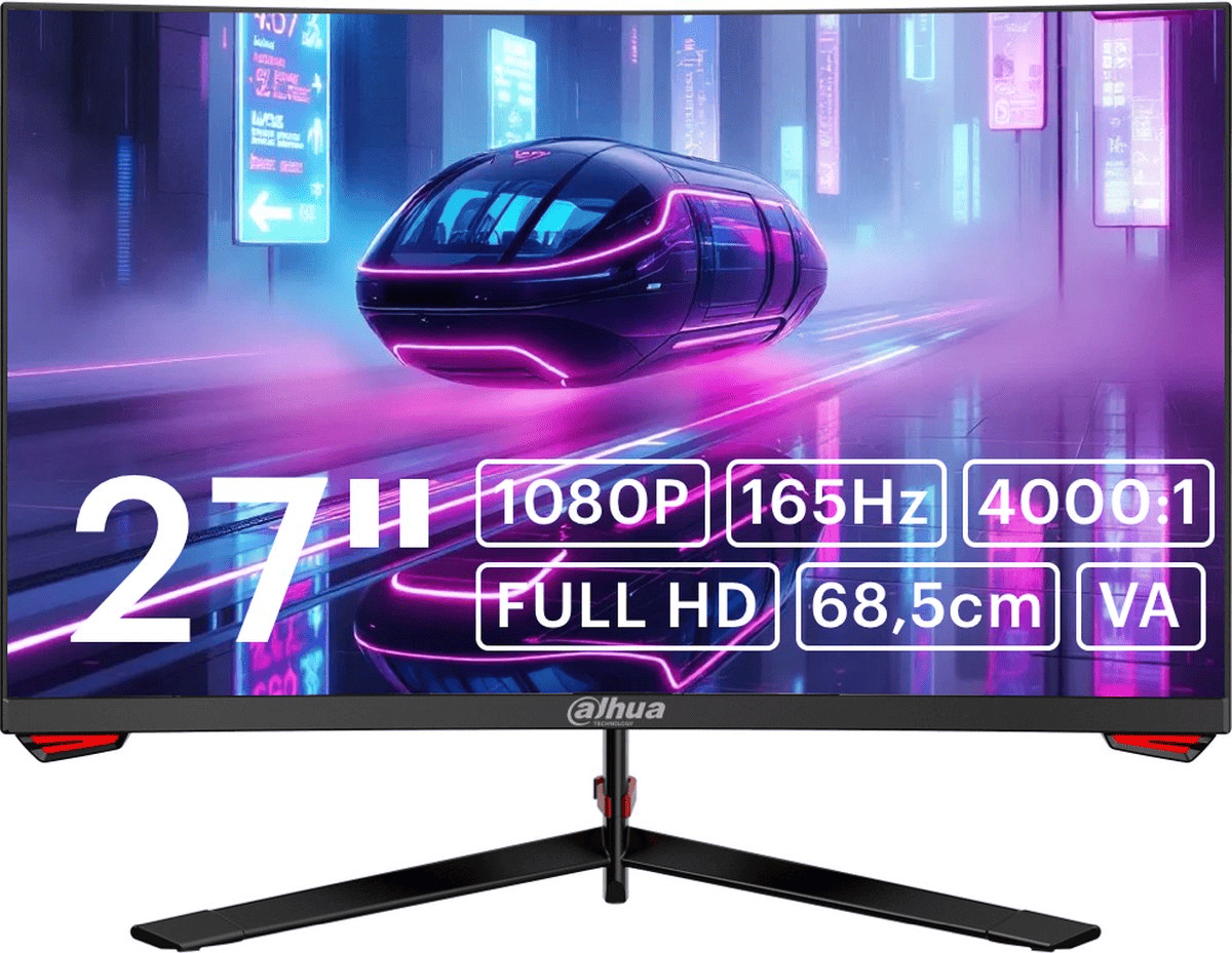 Dahua Curved Full HD VA Gaming Monitor - 27inch - 165Hz - TeqClub.com