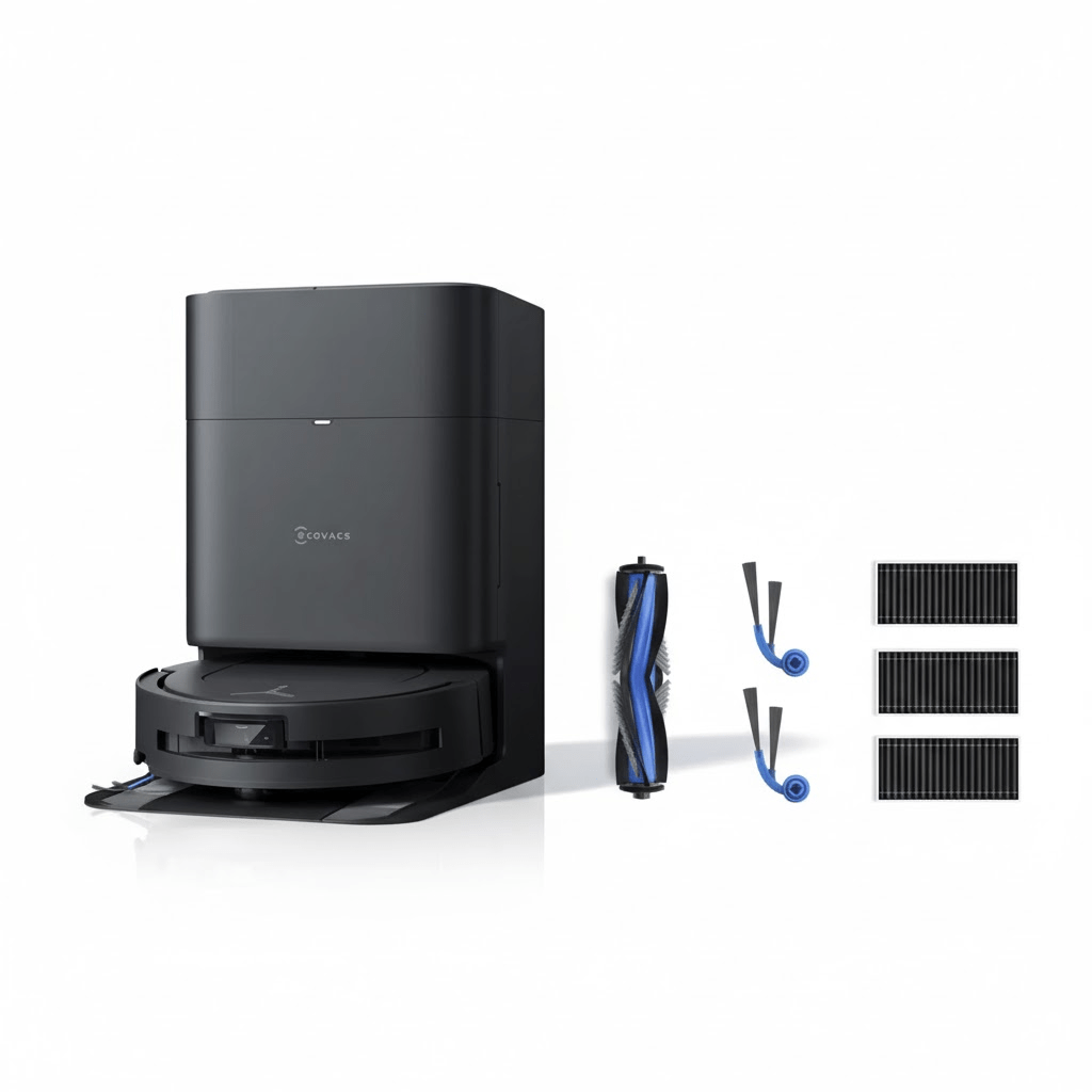 ECOVACS - DEEBOT T80 Omni - Vacuum and mop robot (Black) & ECOVACS - DEEBOT T80 Omni Service ki - TeqClub.com