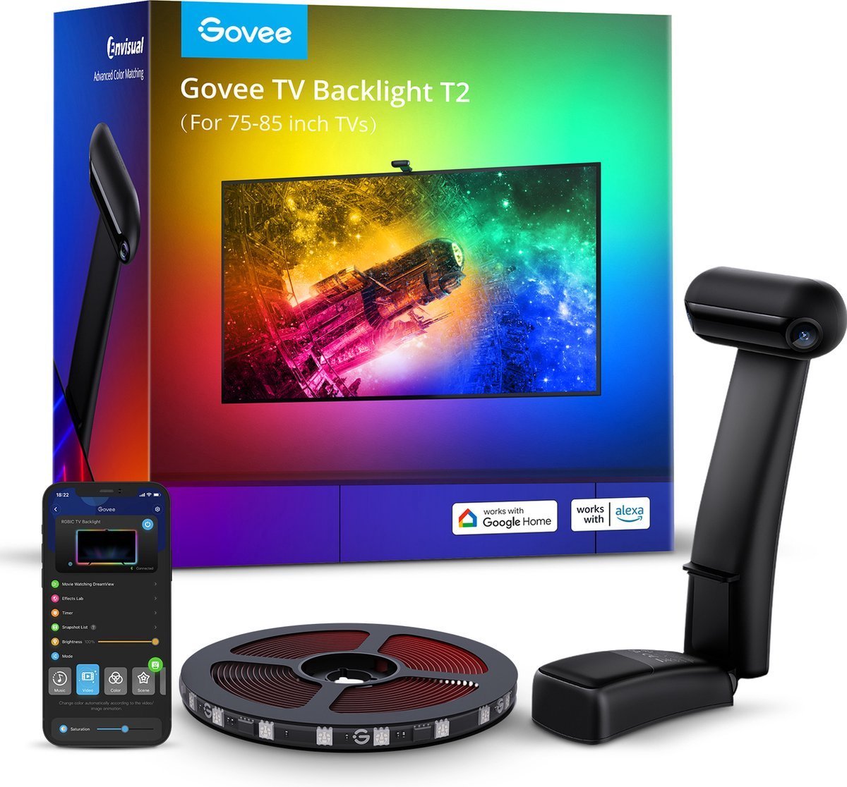 Govee Cinema Experience Bundle – TV Backlight T2 | RGBICWW Light Bars - TeqClub.com