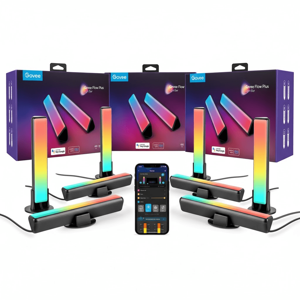 Govee Flow Plus RGBICWW Smart Light Bars (Triple Set – 6 Light Bars Total) - TeqClub.com