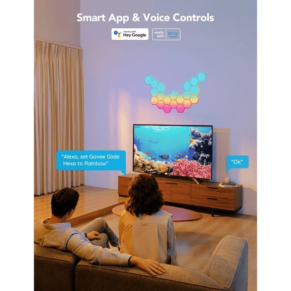 Govee Glide Hexagon Light Panels (2x 10 - Pack) - 20 RGB Smart LED Panels - TeqClub.com