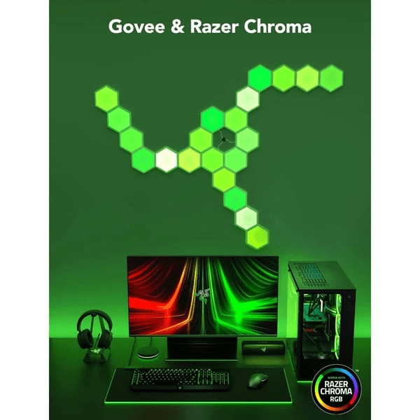 Govee Glide Hexagon Light Panels (2x 10 - Pack) - 20 RGB Smart LED Panels - TeqClub.com